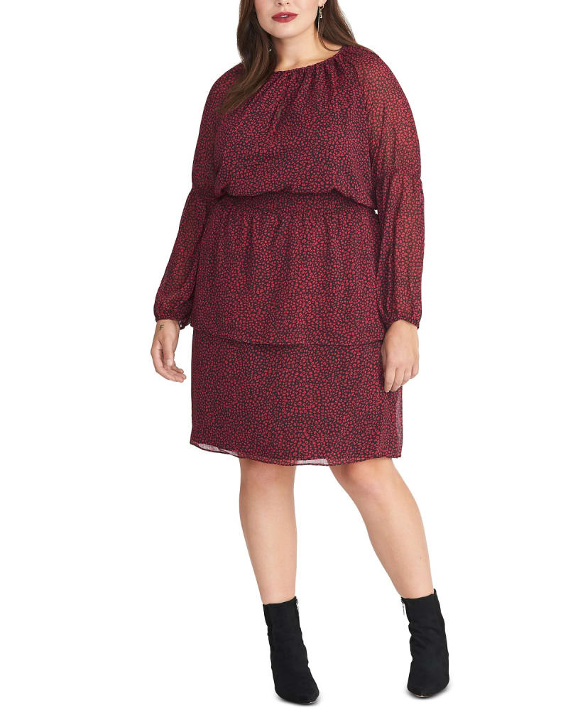 Rachel Rachel Roy Women s Plus Size Lola Long Sleeve Ditsy Floral Blou